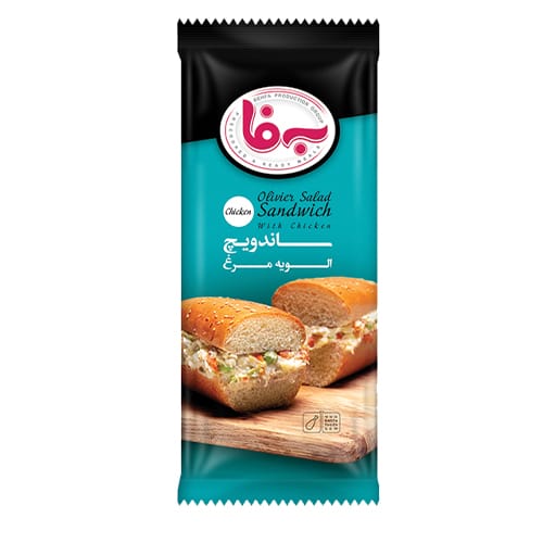 ساندویچ سالاد الویه مرغ به فا